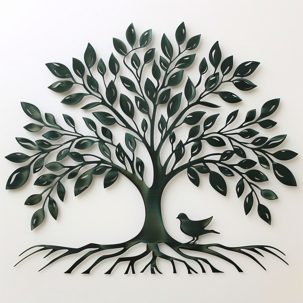 Tree of Life Metal Wall Art – 2D UV Printed Aluminum Nature Decor