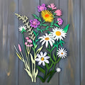 Elegant Wildflower Meadow Metal Wall Art – 2D UV Printed Aluminum Pastel Floral Decor