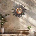 Sun Moon Metal Wall Art – UV Printed Stainless Steel Celestial Decor, Ver 2