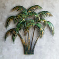 Tropical Palm Tree Metal Wall Art – 2D UV Printed Aluminum Coastal Decor, Ver 1