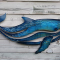 Blue Ocean Whale Metal Wall Art – 2D UV Printed Aluminum Coastal Decor