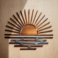 Rustic Sunrise Metal Wall Art – 2D UV Printed Aluminum Patio Decor