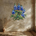 Bluebonnet Wildflower Metal Wall Art – Texas State Flower 2D UV Printed Aluminum Decor