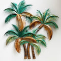 Tropical Palm Trees Metal Wall Art – 2D UV Printed Aluminum Coastal Decor