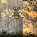 Flying Bee Metal Wall Art – UV Printed Stainless Steel Nature Decor