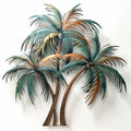Coconut Palm Trees Metal Wall Art – 2D UV Printed Aluminum Coastal Decor