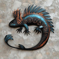 Decorative Black Axolotl Metal Wall Art – 2D UV Printed Aluminum Amphibian Decor