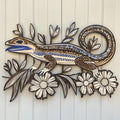 Blue Tongue Lizard Metal Wall Art – 2D UV Printed Aluminum Reptile Decor