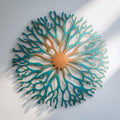 Turquoise Sand Coral Reef Metal Wall Art – 2D UV Printed Aluminum Coastal Decor