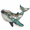 Ocean Whale Metal Wall Art – 2D UV Printed Aluminum Coastal Decor