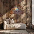 Sunset Horizon Metal Wall Art – 2D UV Printed Aluminum Patio Decor