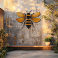 Rustic Honey Bee Metal Wall Art – UV Printed Stainless Steel Nature Decor
