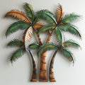 Tropical Palm Grove Metal Wall Art – 2D UV Printed Aluminum Coastal Decor