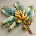 Tropical Banana Leaf Metal Wall Art – 2D UV Printed Aluminum Fruit Garden Decor